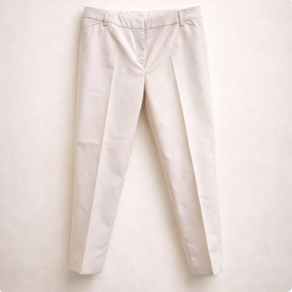 Lila Rose Cotton Tailored Ankle Pants | Pale‎ Pink | Size 14